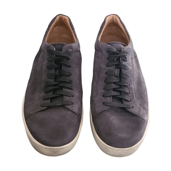 VINCE Slater Graphite Black Suede Leather Minimalist Dress Sneakers 45 11 - Picture 11 of 16